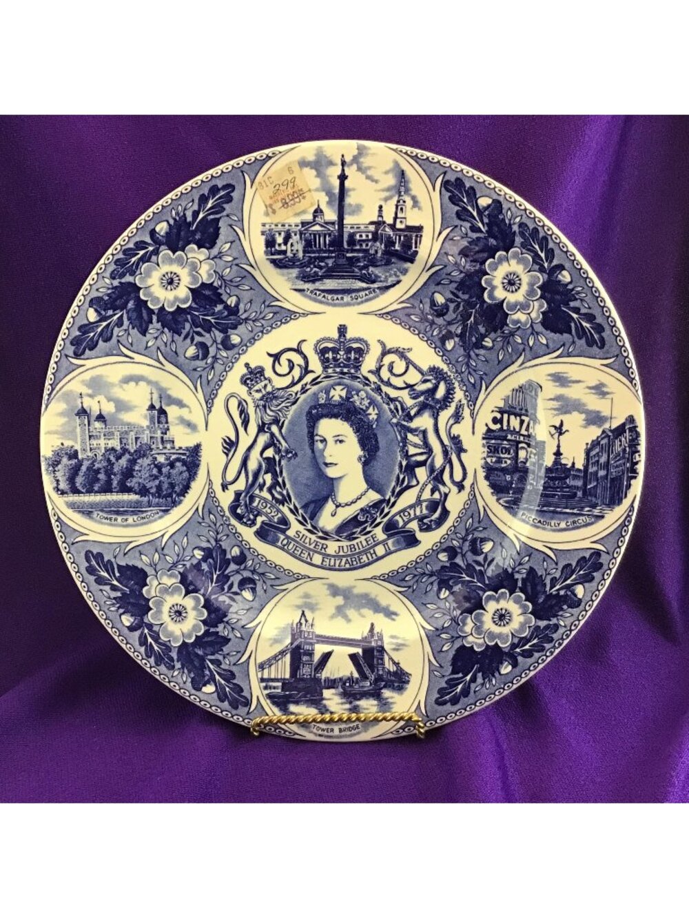 Silver Jubilee Cabinet Plate Elizabeth II 1977 Capital Plate Weatherby England